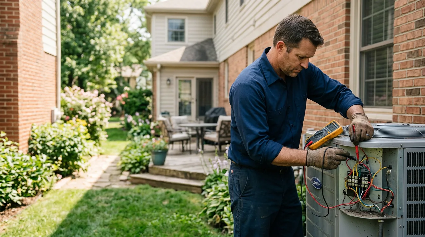 HVAC technician working near Dundee, OH